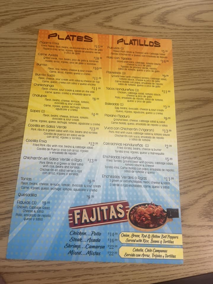 El Patio Menu
