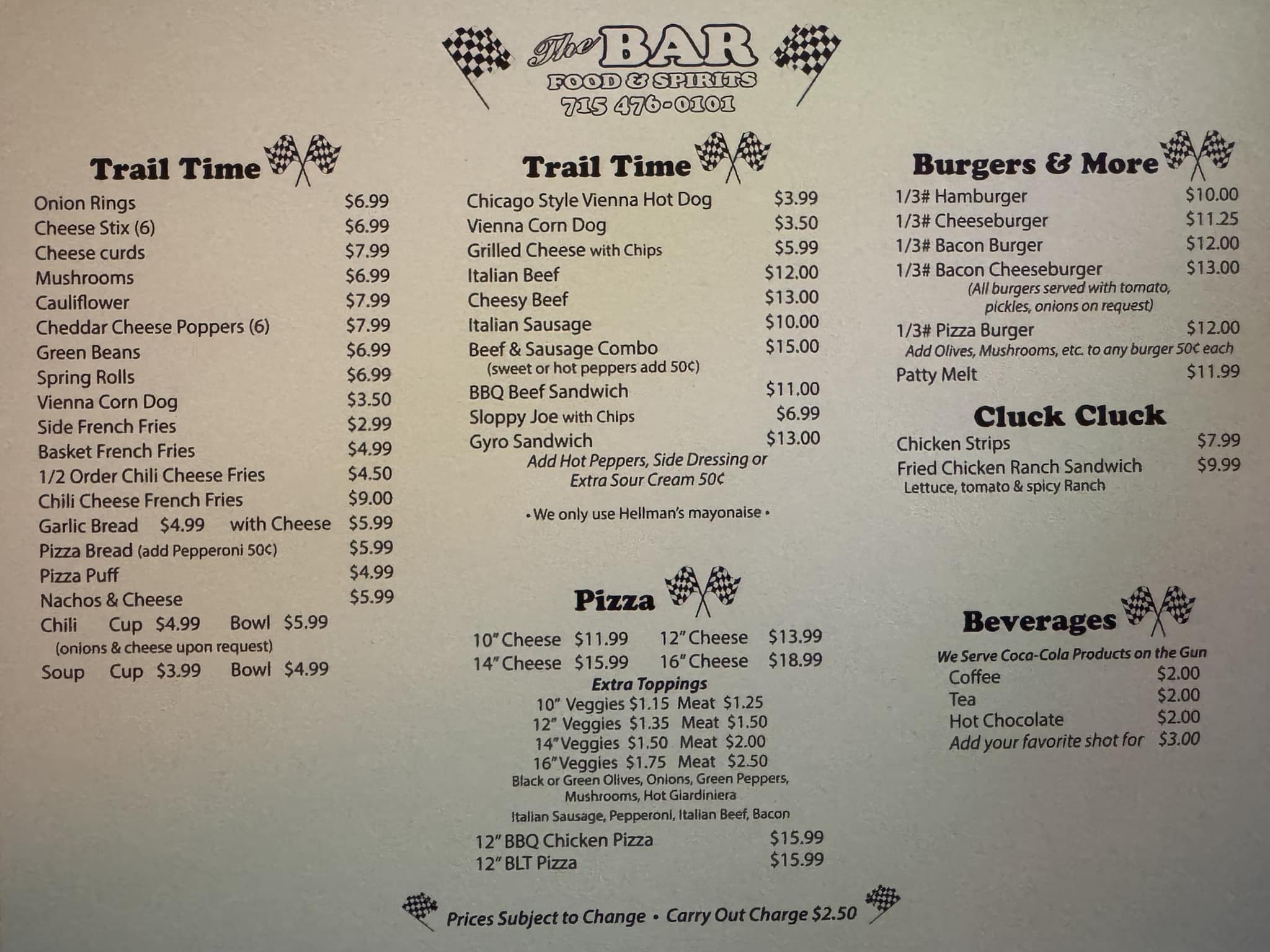The BAR Menu