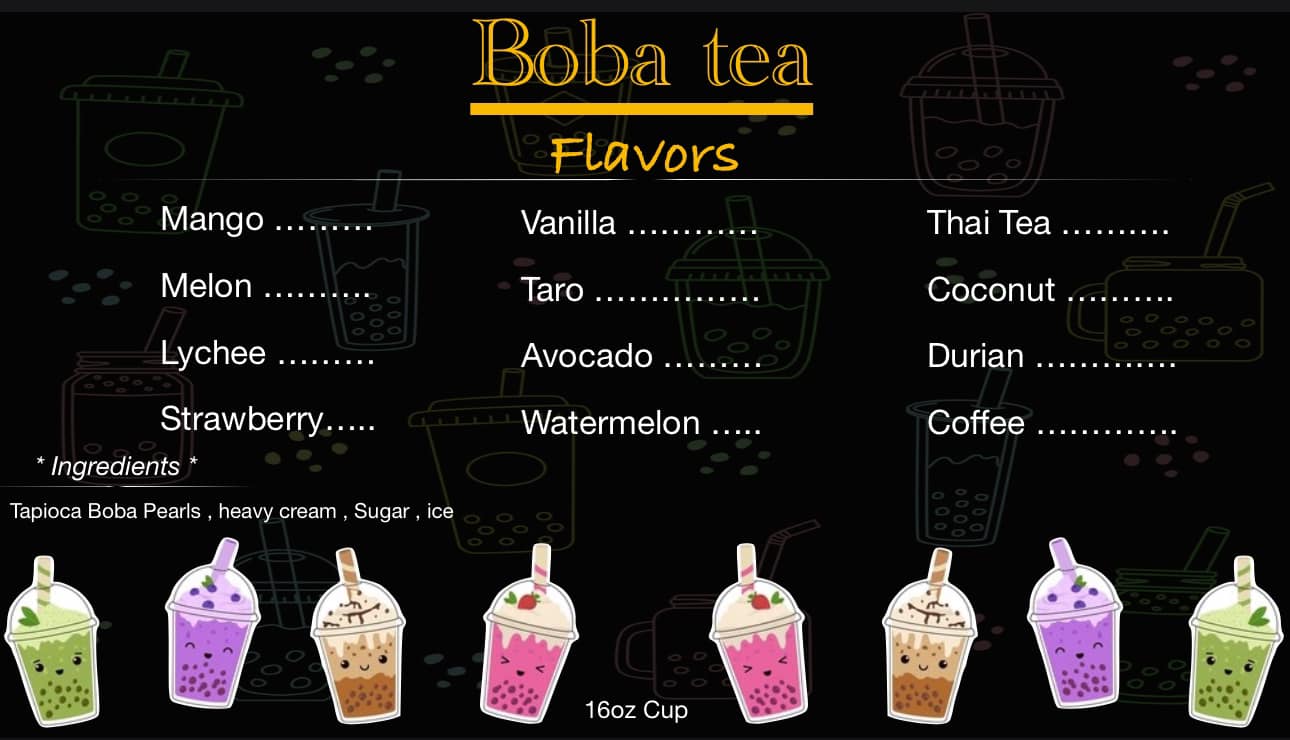 Breeze Food Truck Menu