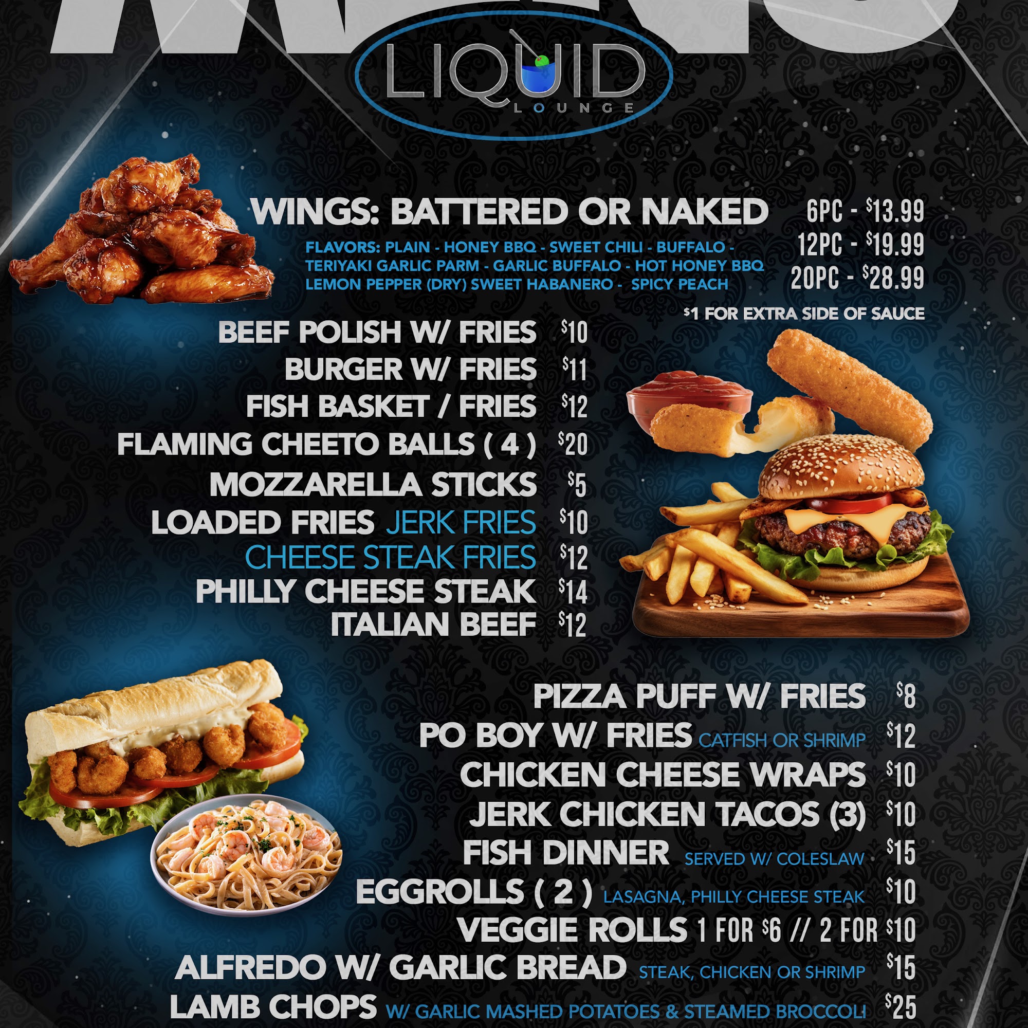 LIQUID LOUNGE Menu