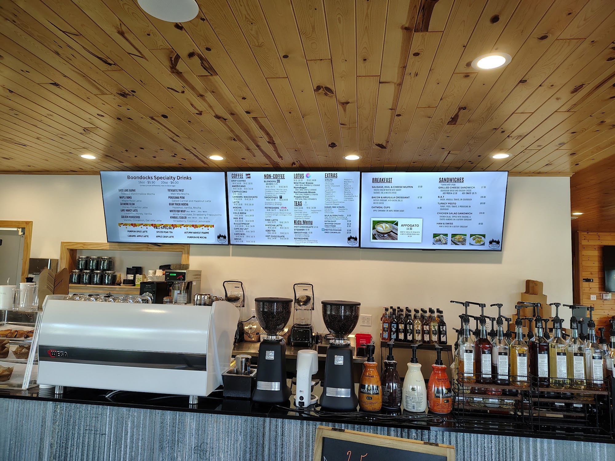 Boondocks Coffee & Cafe Menu