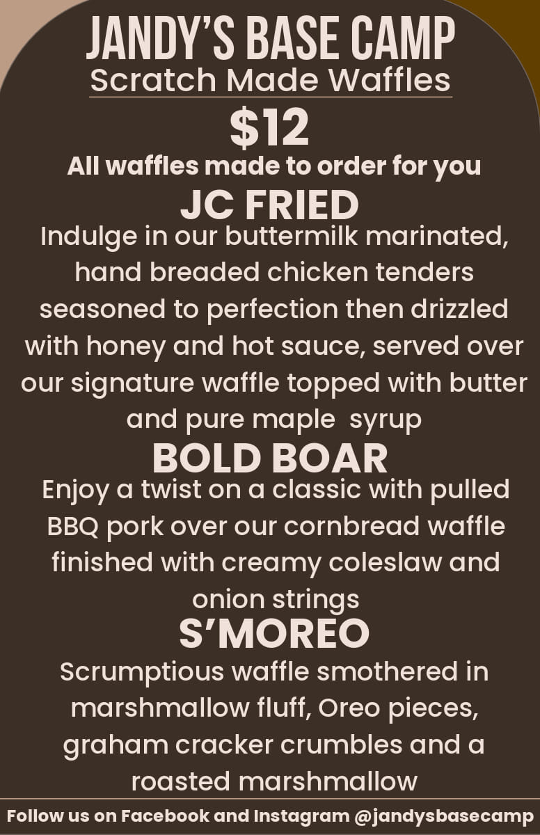 Jandy’s Base Camp Menu