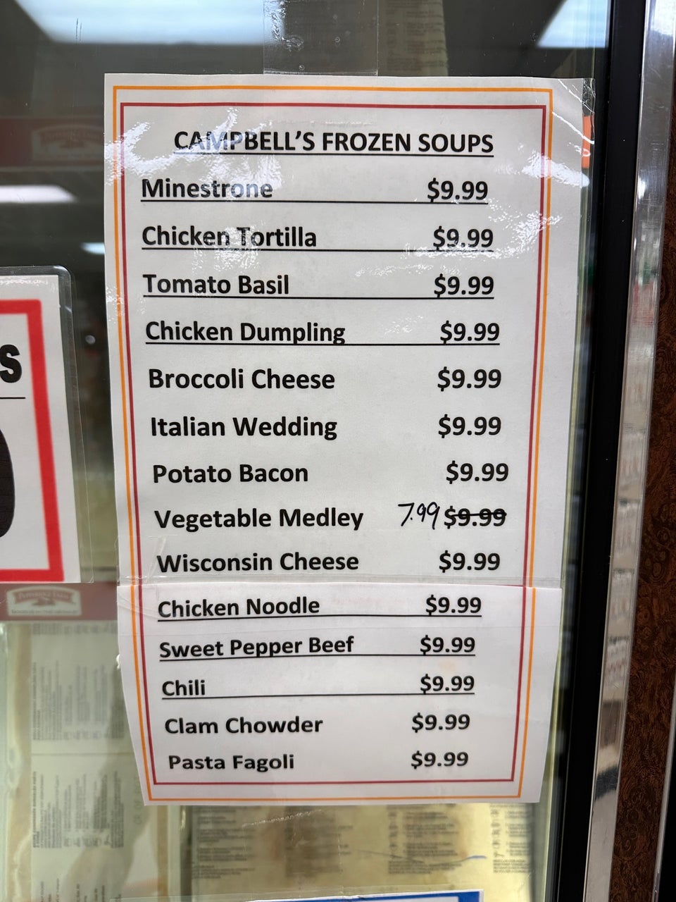 Pepperidge Farm Menu