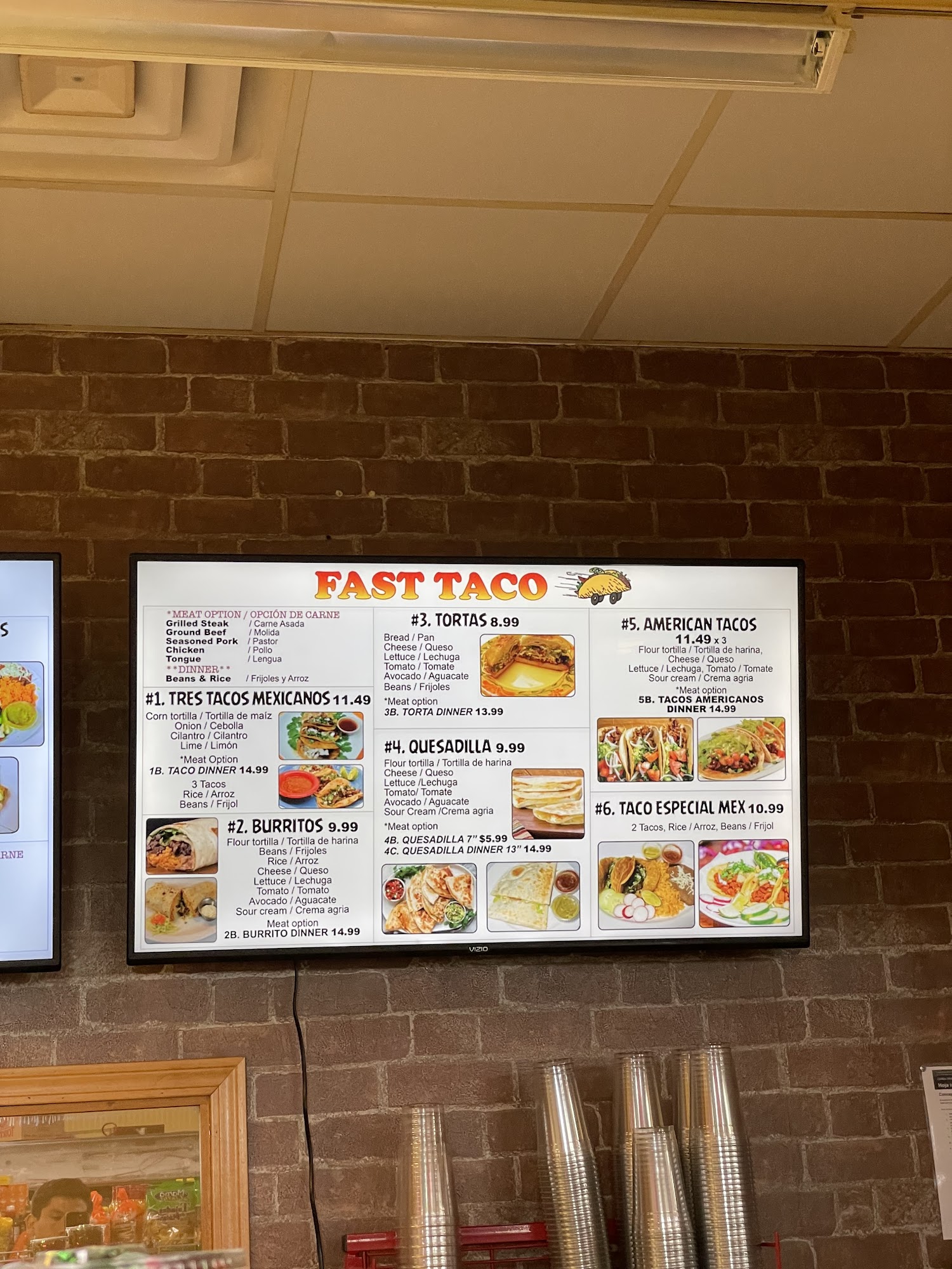 Fast Taco Menu