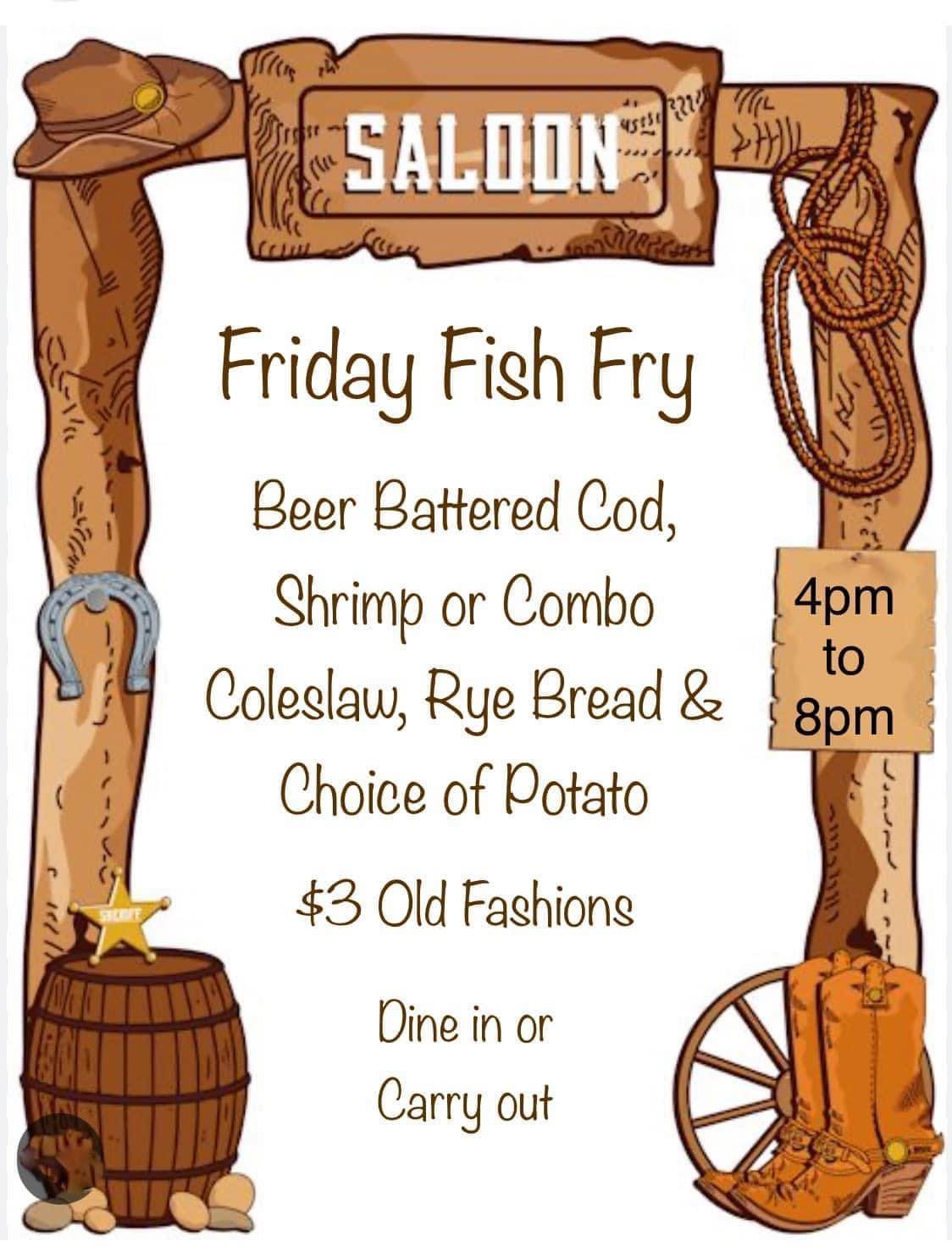 Saddle Up Saloon Menu