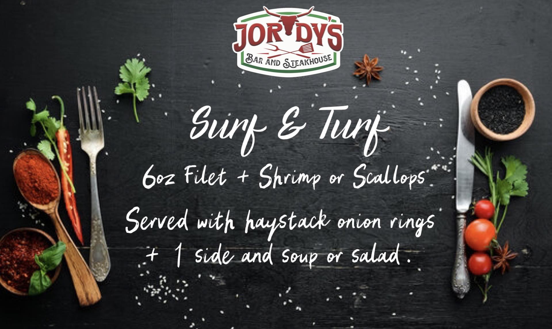 Jordy's Bar & Steakhouse Menu