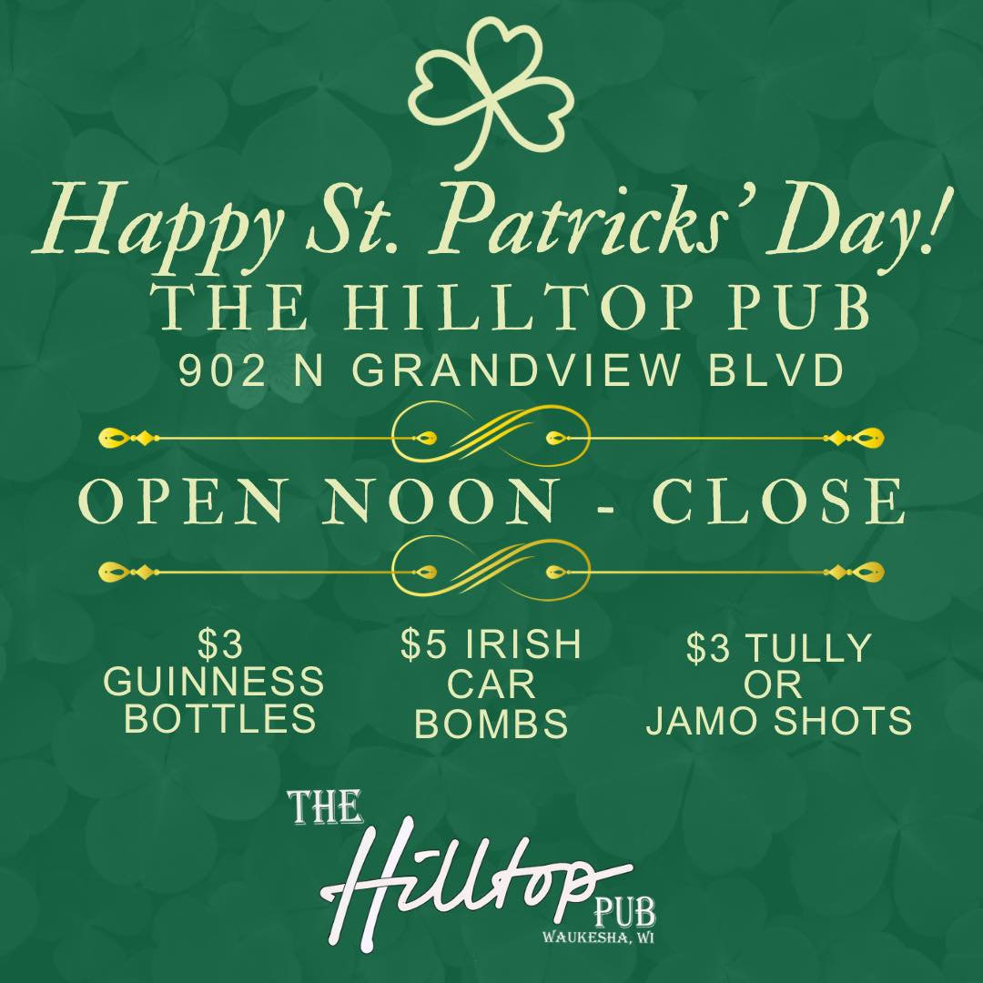 The Hilltop Pub Menu