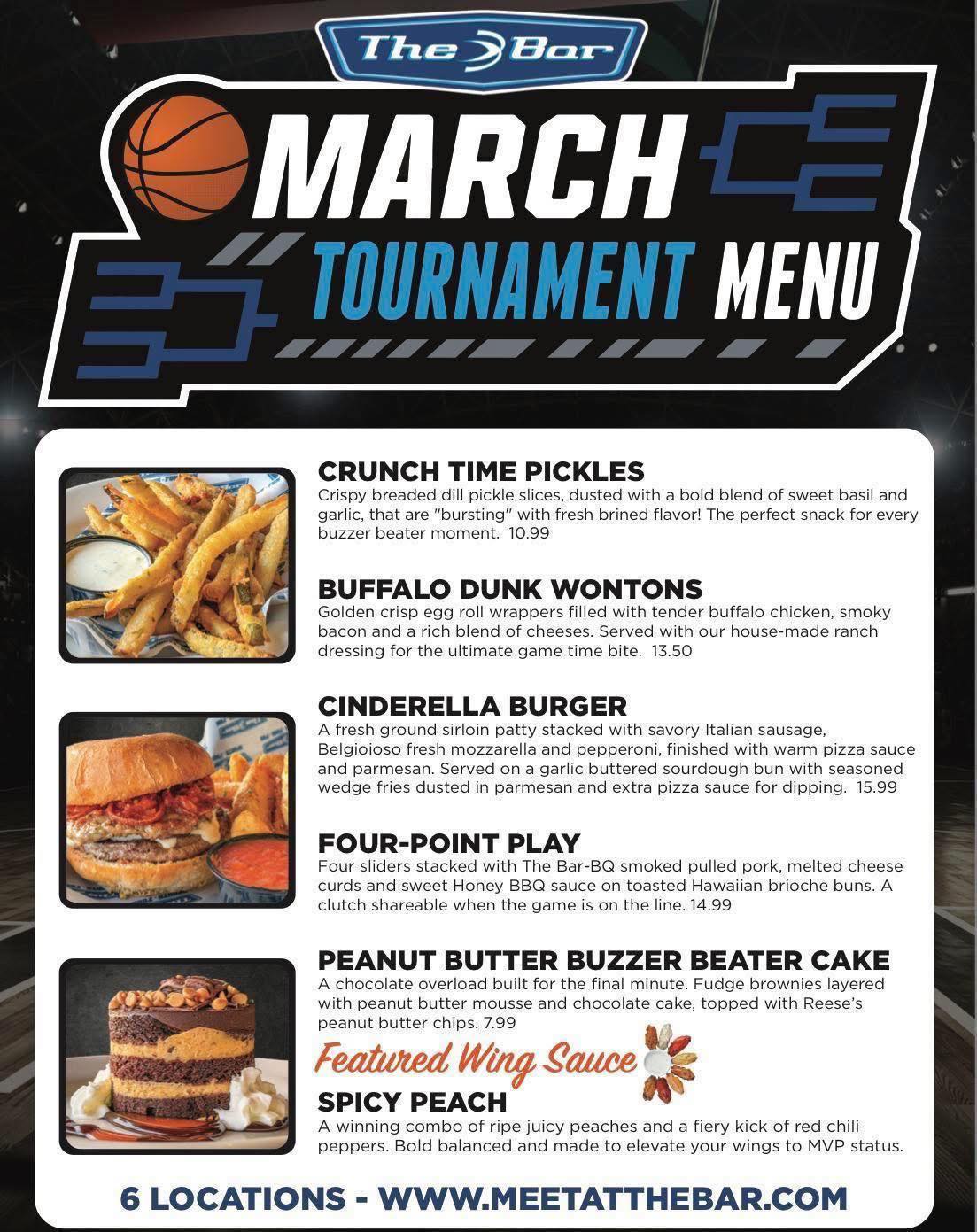 The bar Menu