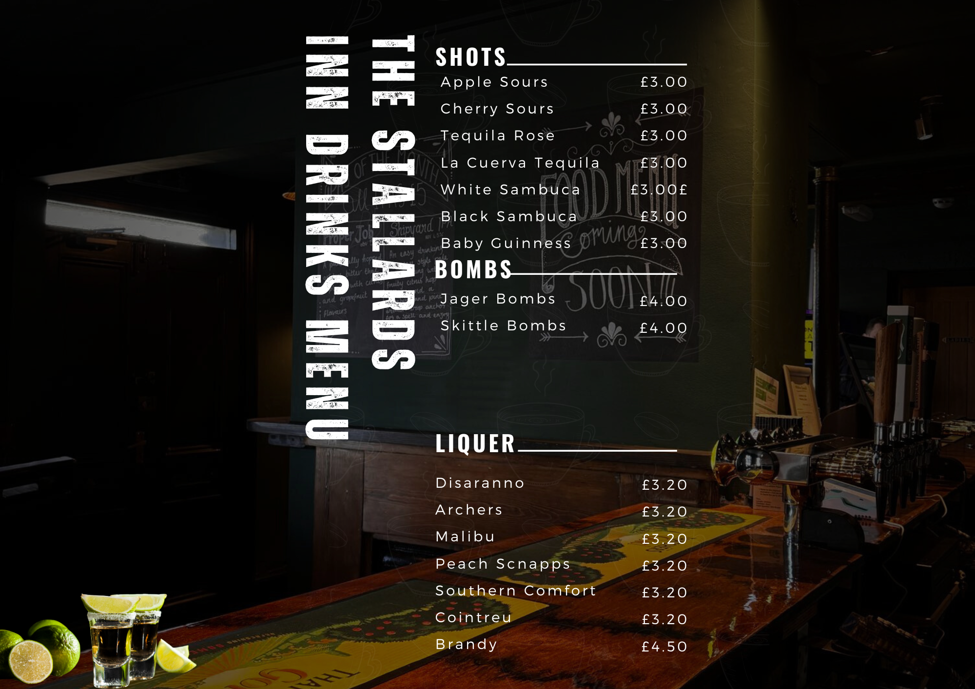 The Stallards Inn - Bar & Club Menu
