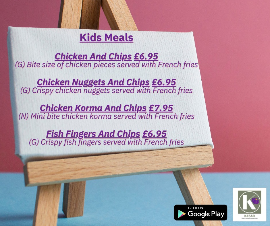 Kesar Indian Restaurant & Takeaway Menu