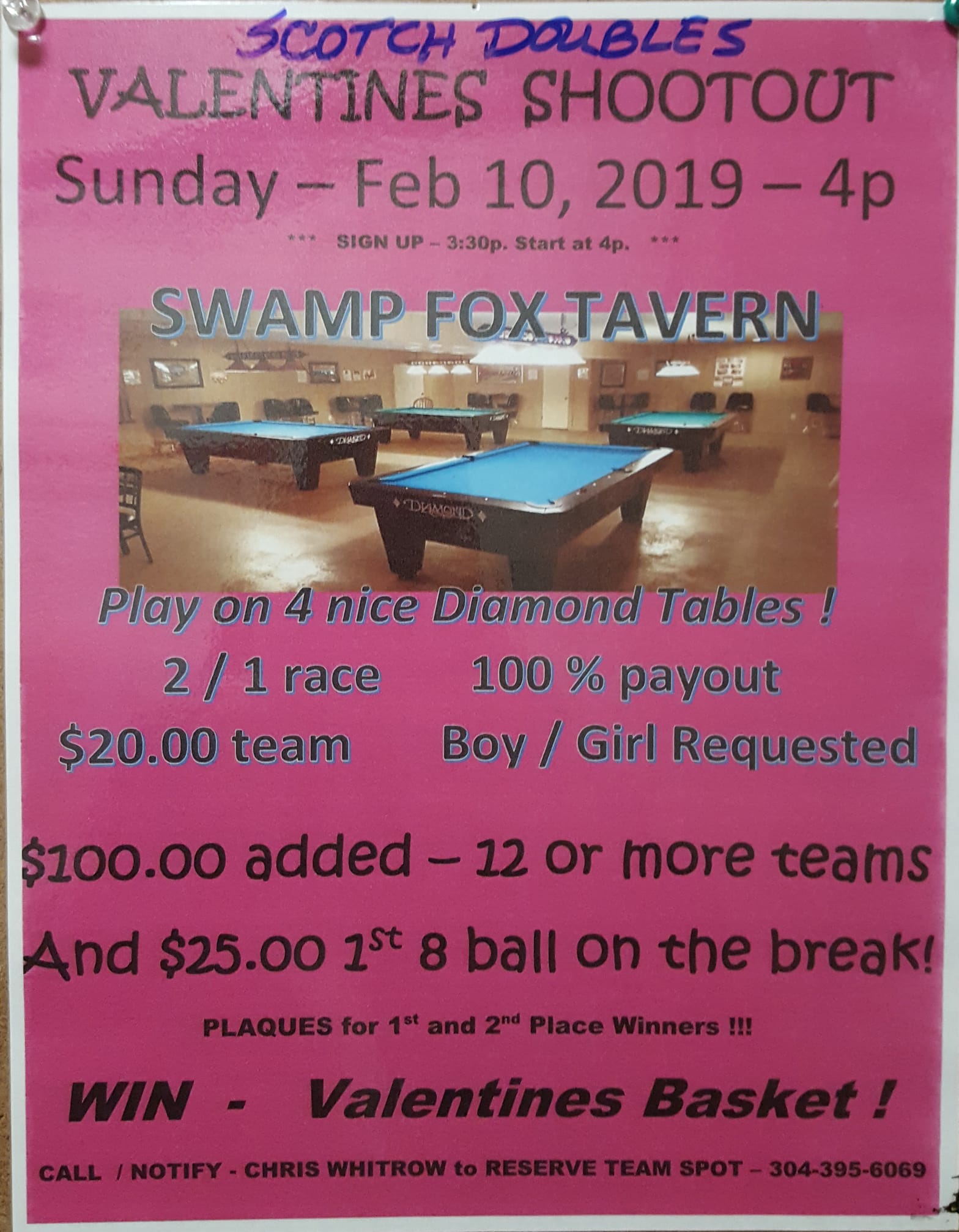 Swamp Fox Menu