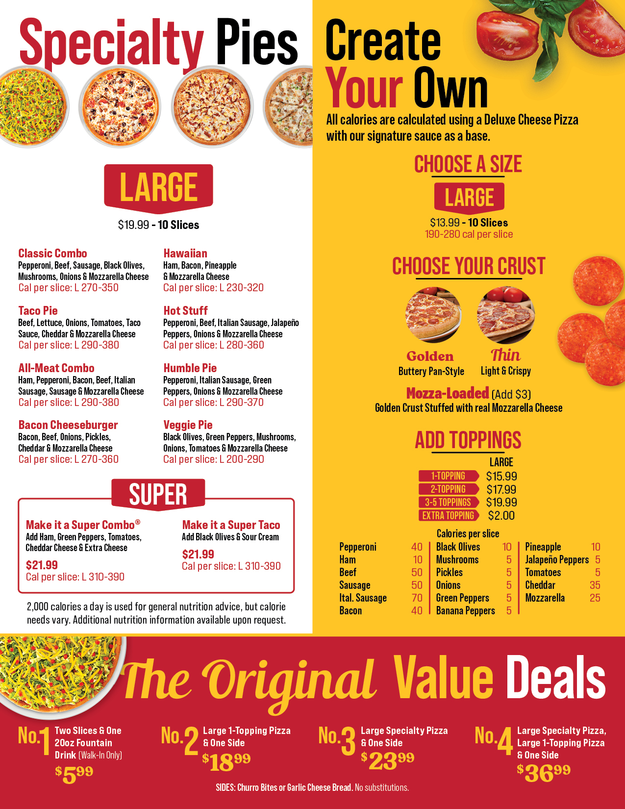 Godfather's Pizza Express Menu