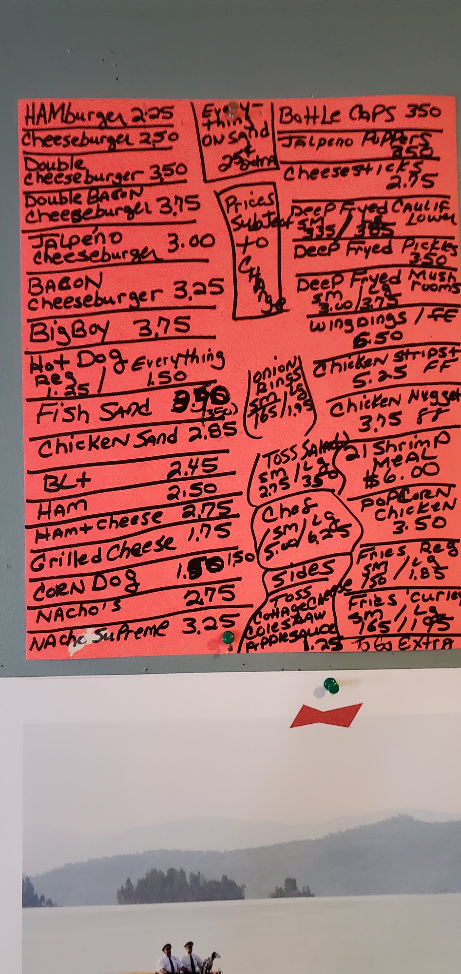 Margies Bar & Grill Menu