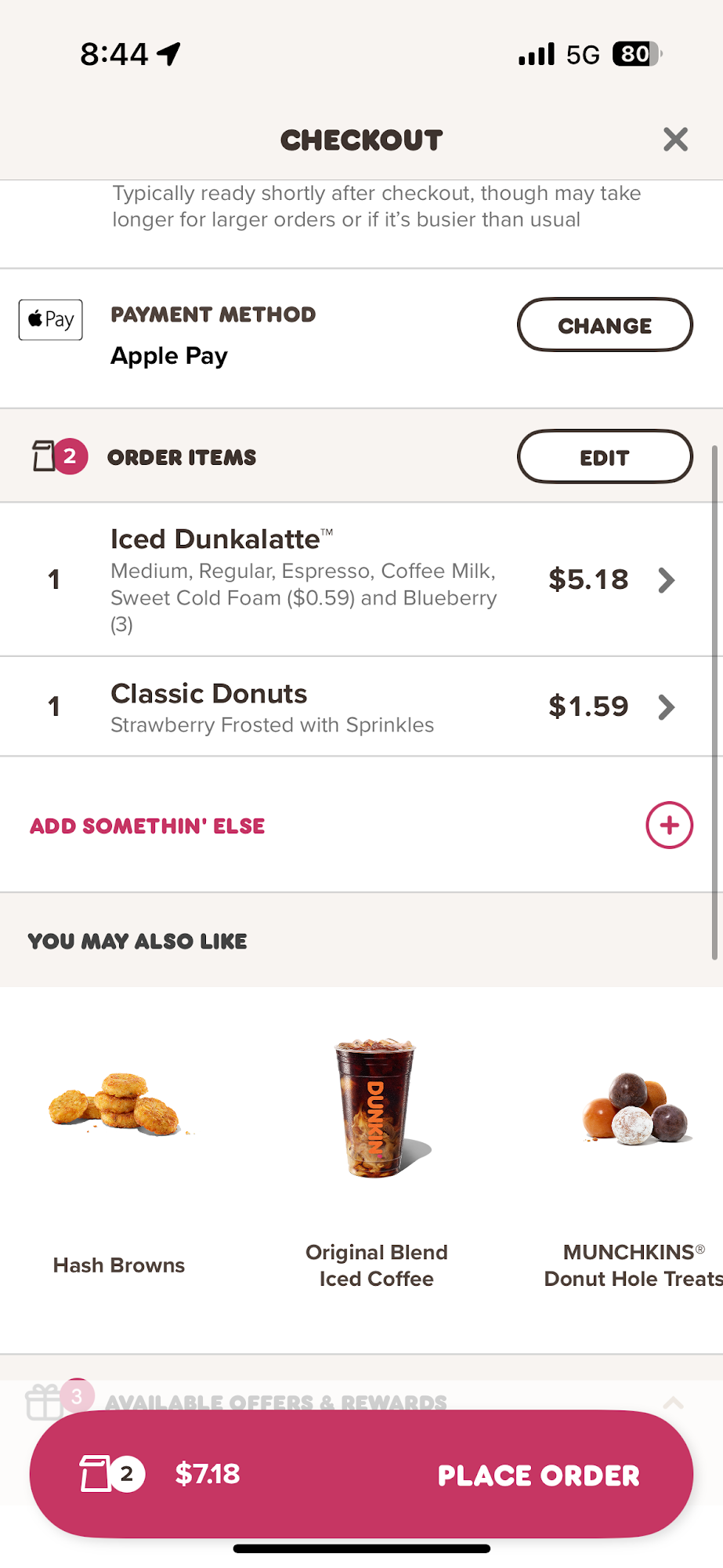 Dunkin' Menu
