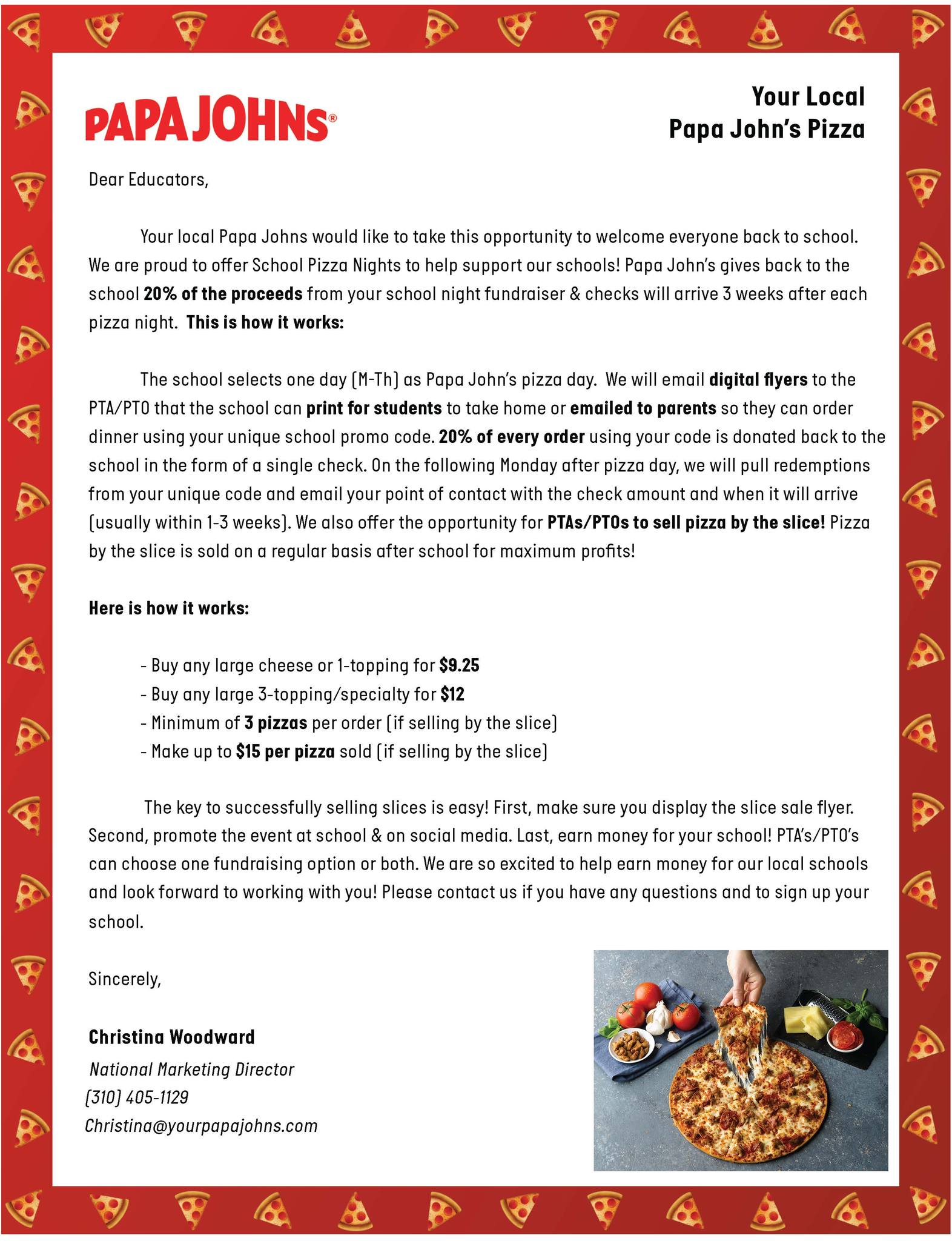 Papa Johns Pizza Menu