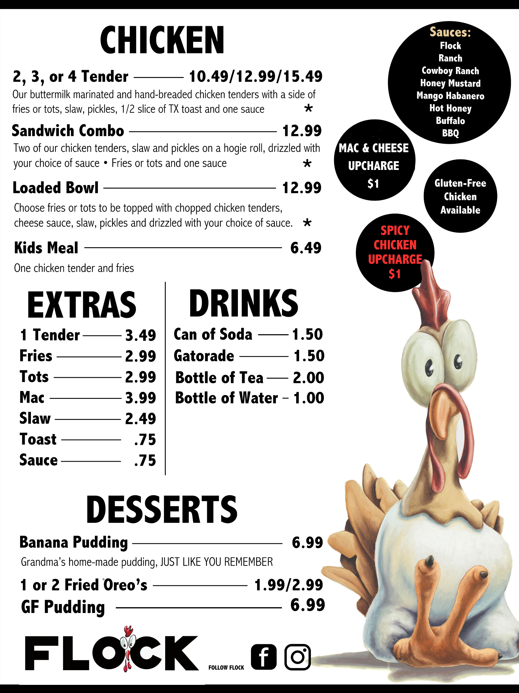 FLOCK Menu
