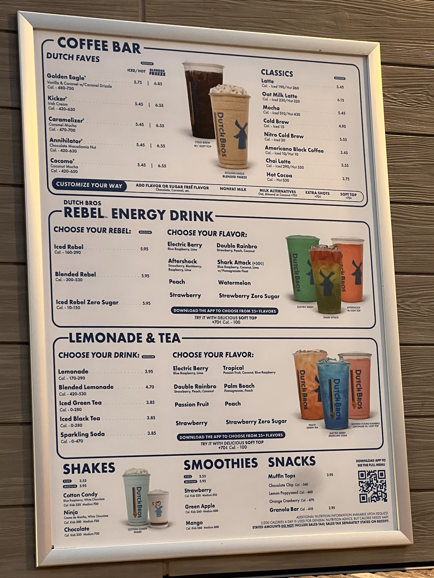 Dutch Bros Coffee Menu