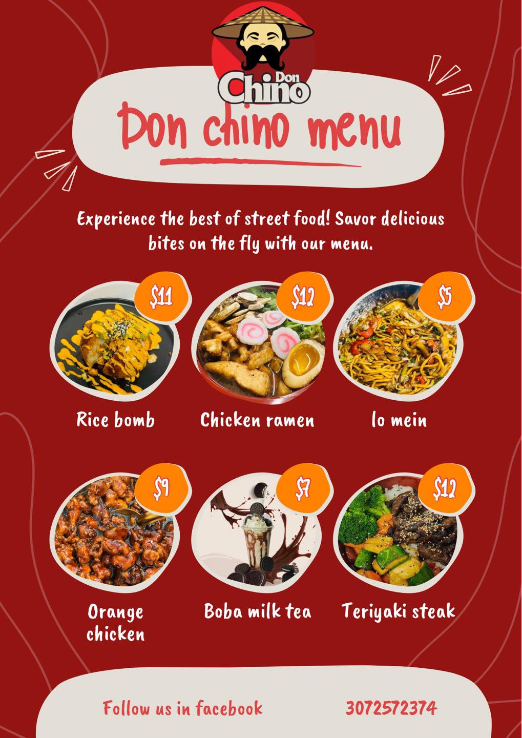 Don Chino Asian Street Food Menu