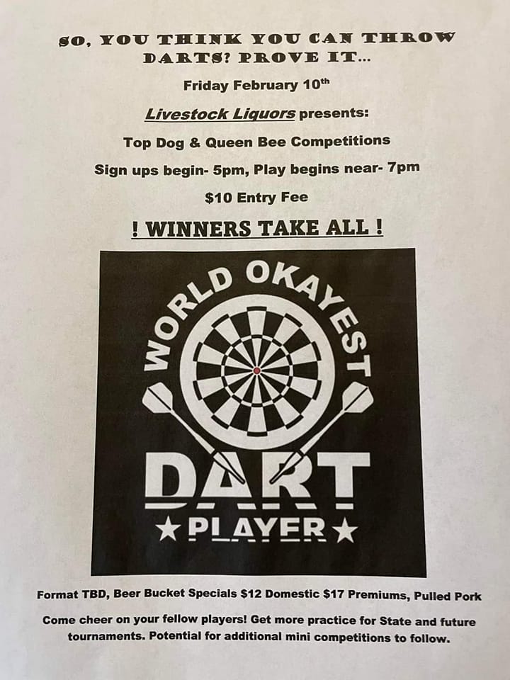 Livestock Liquor Menu