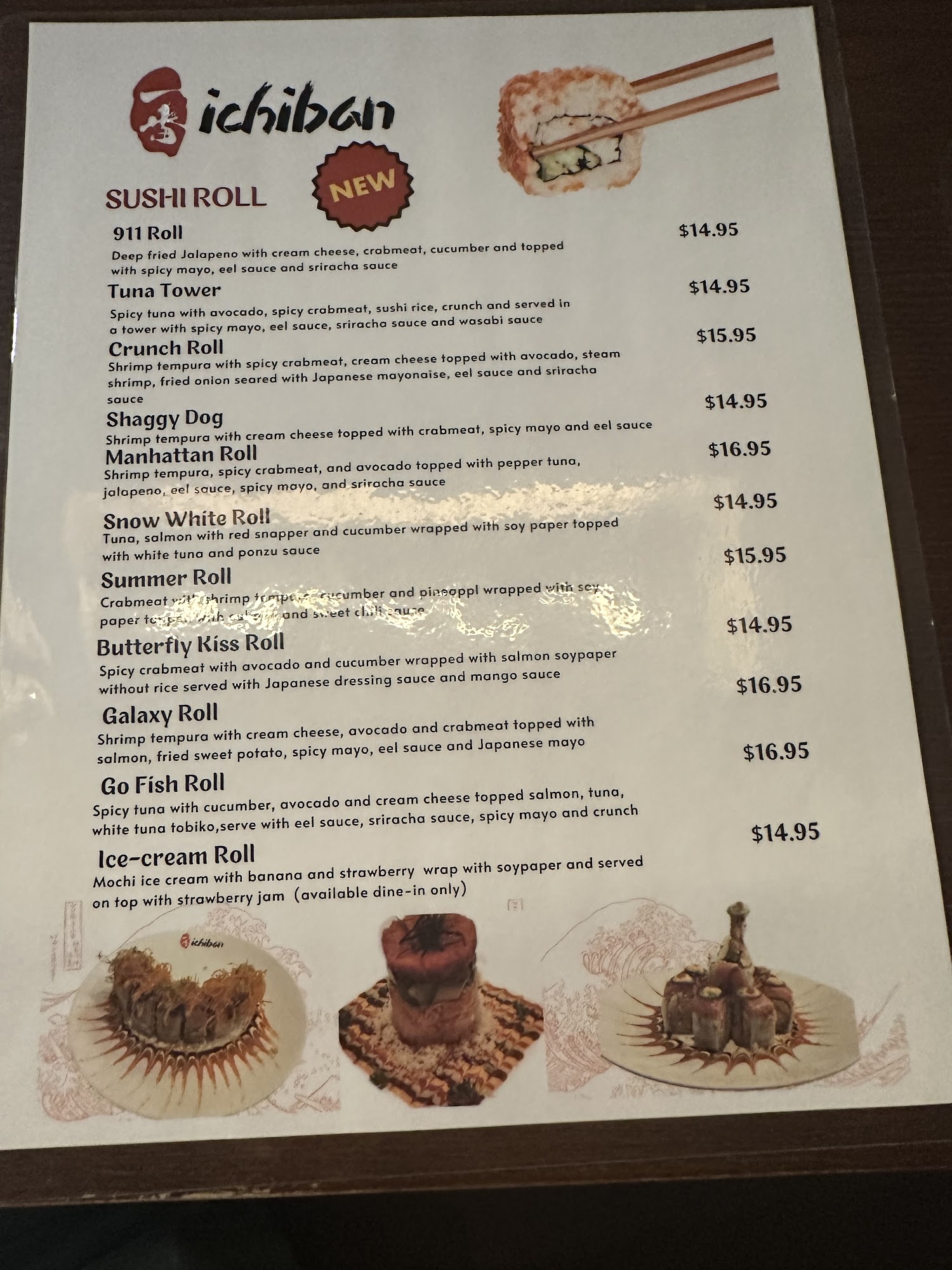 Ichiban Japanese Steakhouse Menu