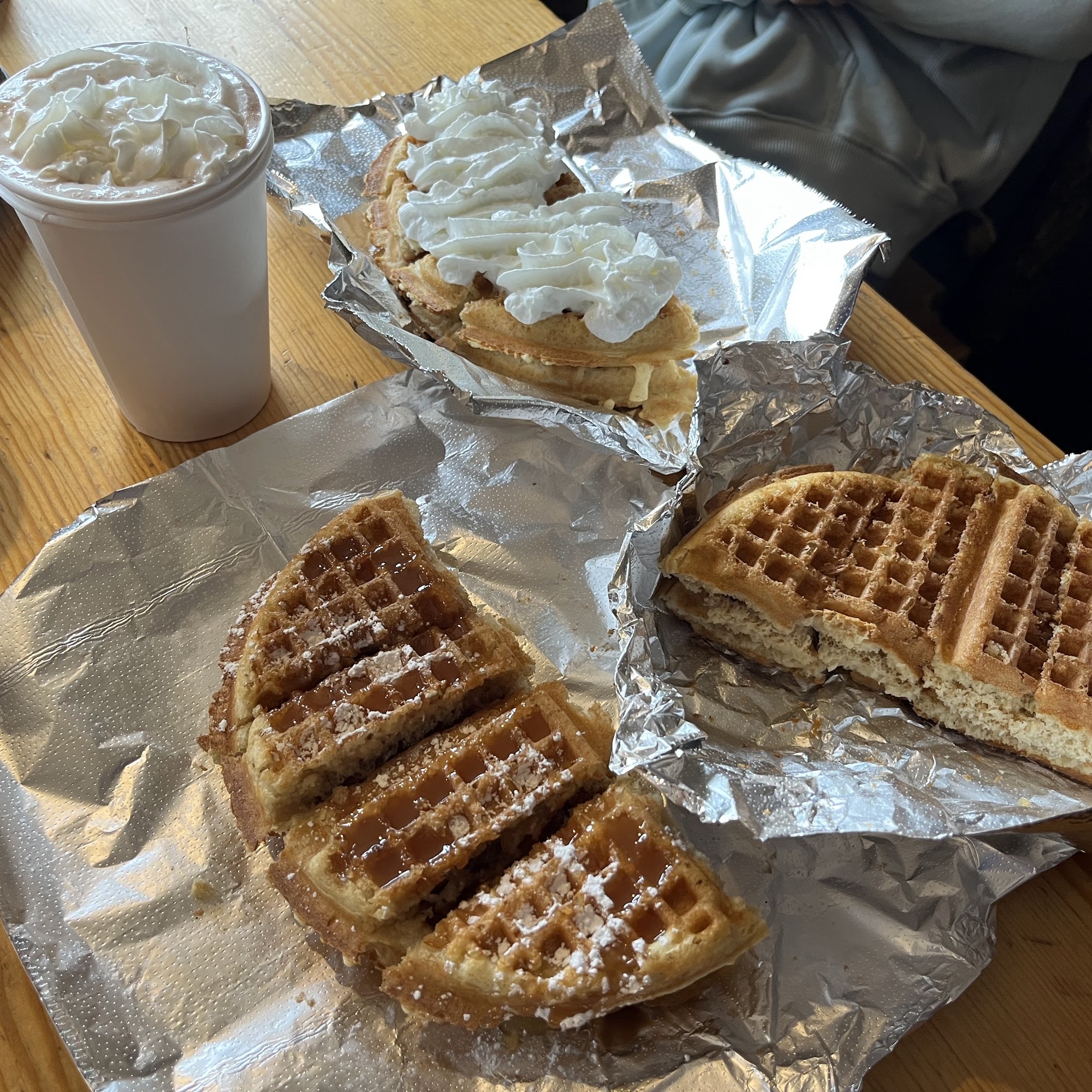 Corbet's Cabin Top of the World Waffles Teton Village